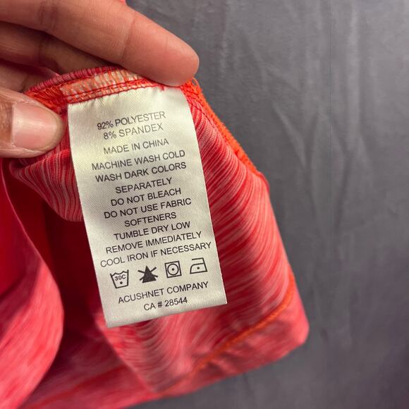 FJ FootJoy Men's Medium Golf Polo Performance Preppy Real Men Wear Pink Marbled - Picture 5 of 9